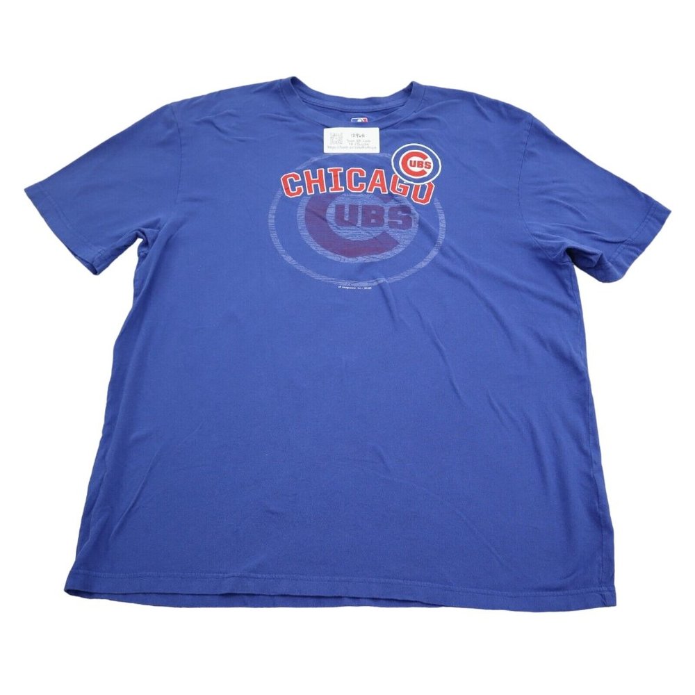 Chicago Cubs Shirt Mens L Blue Genuine Merchandise Short Sleeve MLB Tee